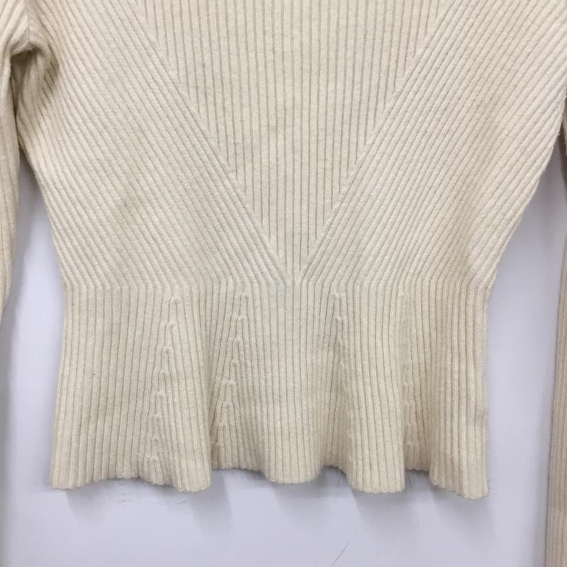 ムルーア MURUA ニット、セーター 長袖 012312602401 ショートペプラムニット FREE 無地 白 / ホワイト / white レディース USED 古着 中古 10154858