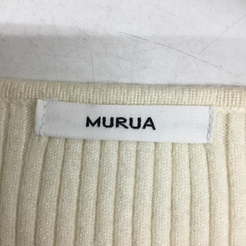 ムルーア MURUA ニット、セーター 長袖 012312602401 ショートペプラムニット FREE 無地 白 / ホワイト / white レディース USED 古着 中古 10154858