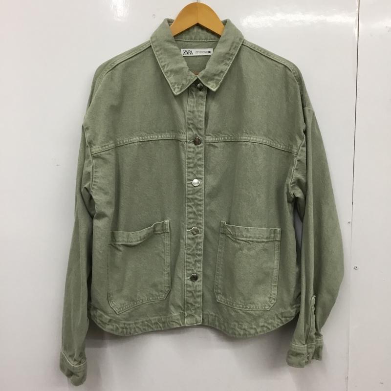 ザラ ZARA ジャケット、上着 ジャケット、ブレザー L 無地 カーキ / カーキ / khaki レディース USED 古着 中古 10154861