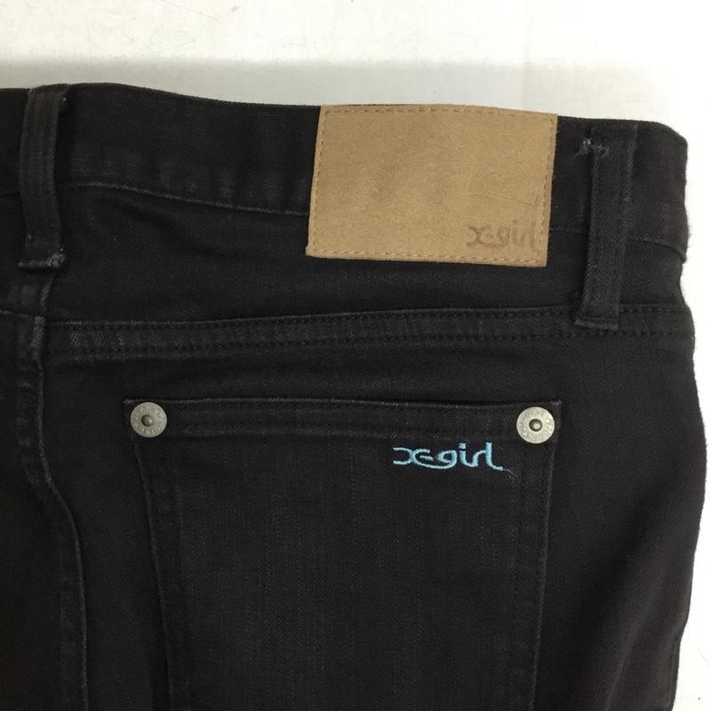 エックスガール X-girl パンツ デニム、ジーンズ 27インチ 無地 黒 / ブラック / black レディース USED 古着 中古 10154862
