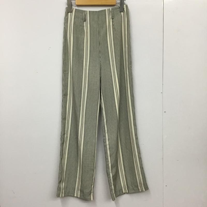 エモダ EMODA ボトムス ボトムス S ストライプ 白 / ホワイト / white X 黒 / ブラック / black レディース USED 古着 中古 10154864