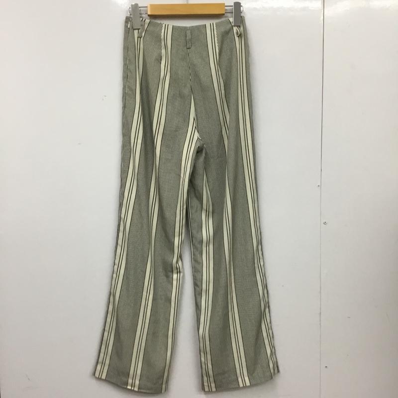 エモダ EMODA ボトムス ボトムス S ストライプ 白 / ホワイト / white X 黒 / ブラック / black レディース USED 古着 中古 10154864