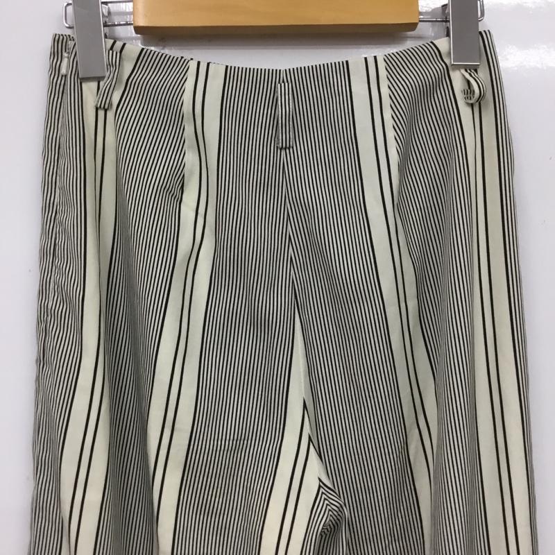 エモダ EMODA ボトムス ボトムス S ストライプ 白 / ホワイト / white X 黒 / ブラック / black レディース USED 古着 中古 10154864