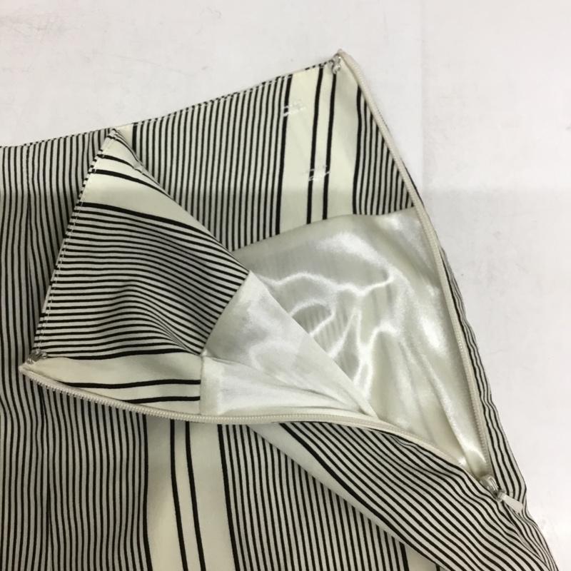エモダ EMODA ボトムス ボトムス S ストライプ 白 / ホワイト / white X 黒 / ブラック / black レディース USED 古着 中古 10154864