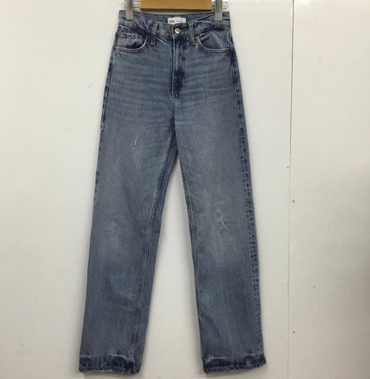 ザラ ZARA パンツ デニム、ジーンズ 32 無地 水色 / ライトブルー / レディース USED 古着 中古 10154865