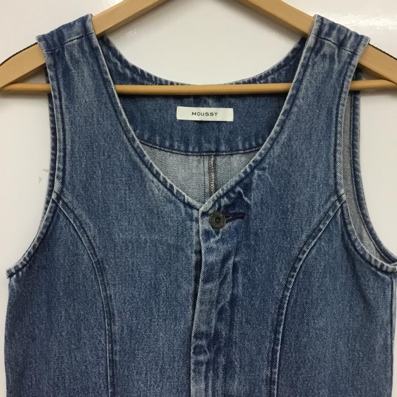 マウジー MOUSSY ワンピース ミニスカート デニムワンピース 0109SC11-3000 1 無地 水色 / ライトブルー / レディース USED 古着 中古 10154869