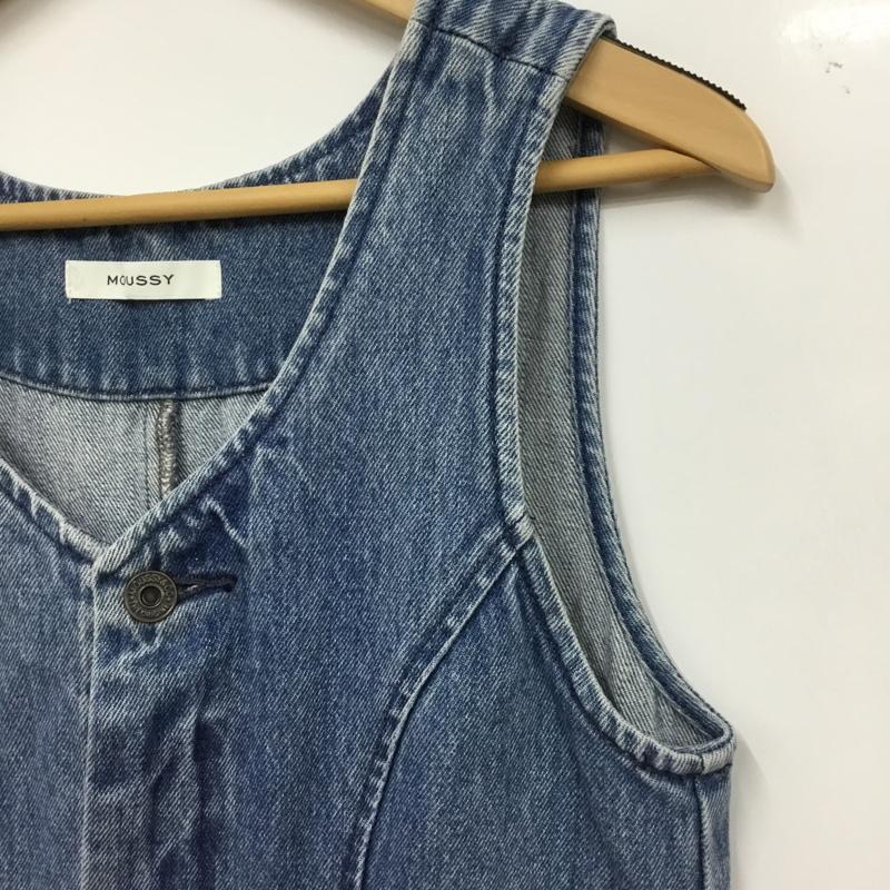 マウジー MOUSSY ワンピース ミニスカート デニムワンピース 0109SC11-3000 1 無地 水色 / ライトブルー / レディース USED 古着 中古 10154869