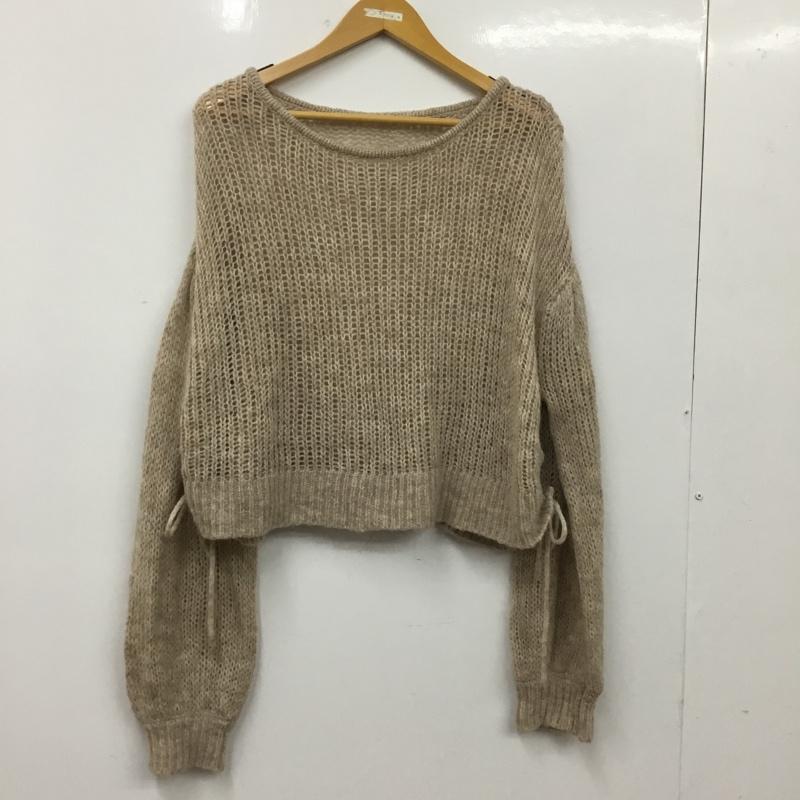 ローリーズファーム LOWRYS FARM ニット、セーター 長袖 FREE 無地 ベージュ / ベージュ / beige レディース USED 古着 中古 10154874