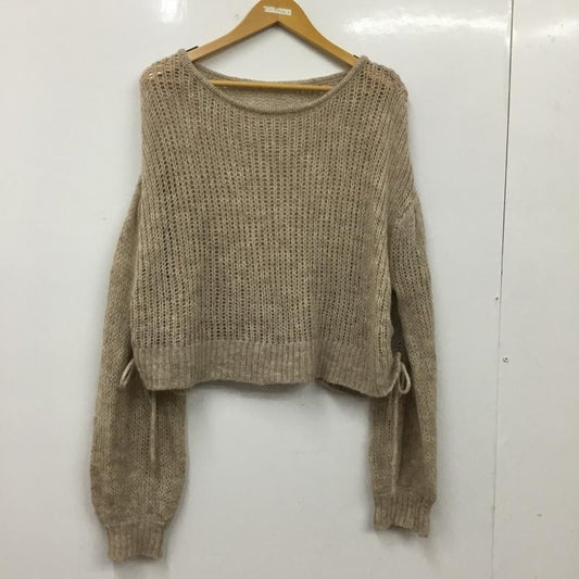 ローリーズファーム LOWRYS FARM ニット、セーター 長袖 FREE 無地 ベージュ / ベージュ / beige レディース USED 古着 中古 10154874