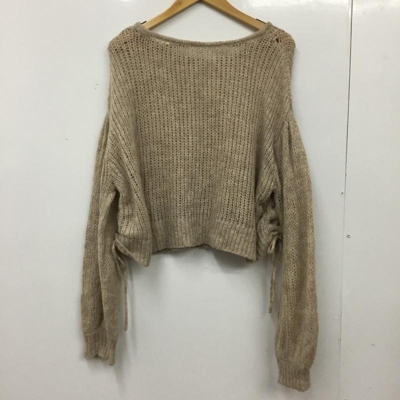ローリーズファーム LOWRYS FARM ニット、セーター 長袖 FREE 無地 ベージュ / ベージュ / beige レディース USED 古着 中古 10154874