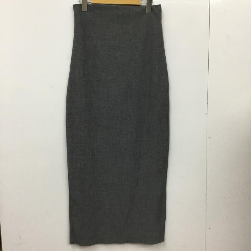 ザラ ZARA スカート ロングスカート L 無地 灰 / グレー / gray レディース USED 古着 中古 10154878