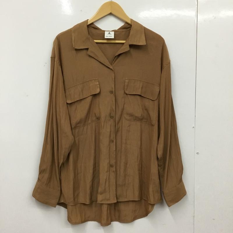 ニコアンド niko and... シャツ、ブラウス 長袖 無地 茶 / ブラウン / brown レディース USED 古着 中古 10154884