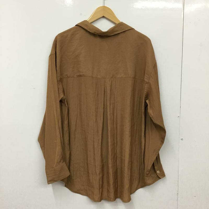 ニコアンド niko and... シャツ、ブラウス 長袖 無地 茶 / ブラウン / brown レディース USED 古着 中古 10154884