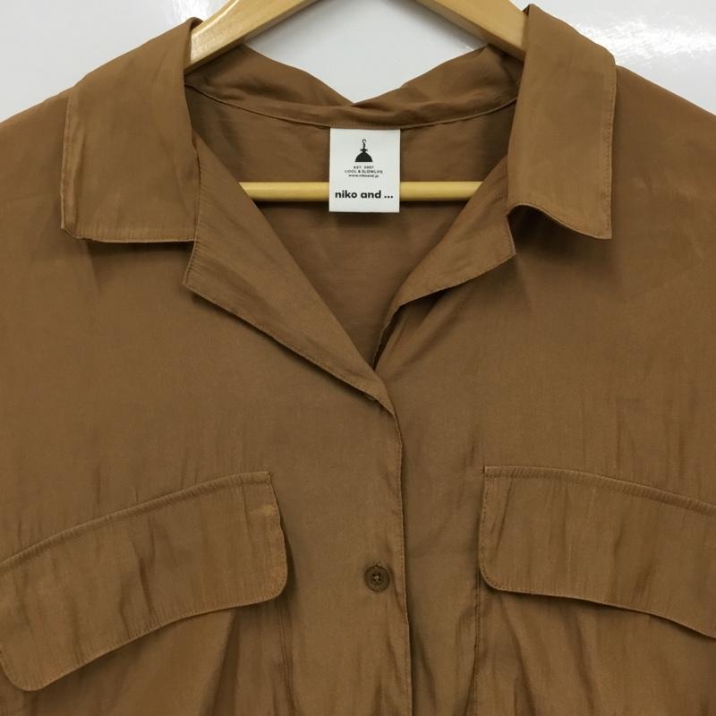 ニコアンド niko and... シャツ、ブラウス 長袖 無地 茶 / ブラウン / brown レディース USED 古着 中古 10154884