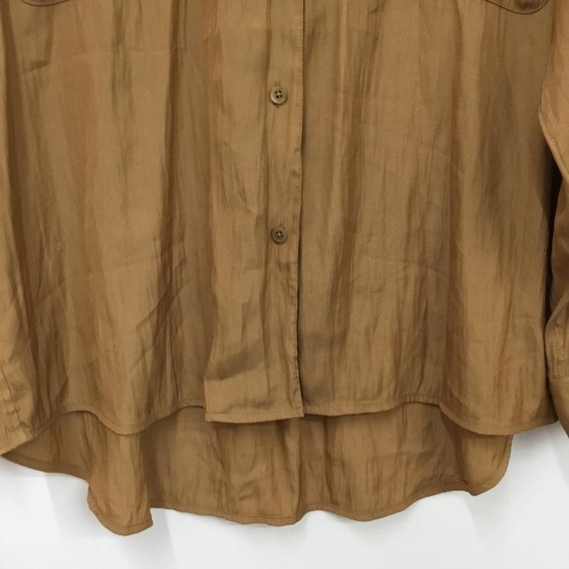 ニコアンド niko and... シャツ、ブラウス 長袖 無地 茶 / ブラウン / brown レディース USED 古着 中古 10154884