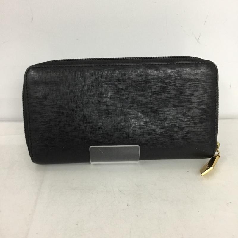 ヴィヴィアンウエストウッド Vivienne Westwood 財布 長財布 ラウンドファスナー ワンポイント 黒 / ブラック / black X 金 / ゴールド / gold color レディース USED 古着 中古 10154888