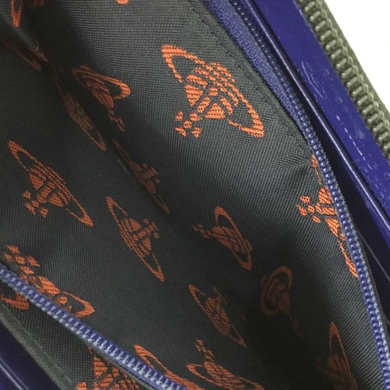 ヴィヴィアンウエストウッド Vivienne Westwood 財布 長財布 ラウンドファスナー ワンポイント 黒 / ブラック / black X 金 / ゴールド / gold color レディース USED 古着 中古 10154888
