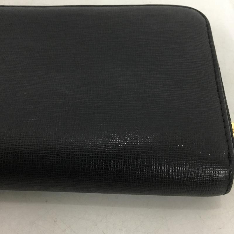 ヴィヴィアンウエストウッド Vivienne Westwood 財布 長財布 ラウンドファスナー ワンポイント 黒 / ブラック / black X 金 / ゴールド / gold color レディース USED 古着 中古 10154888