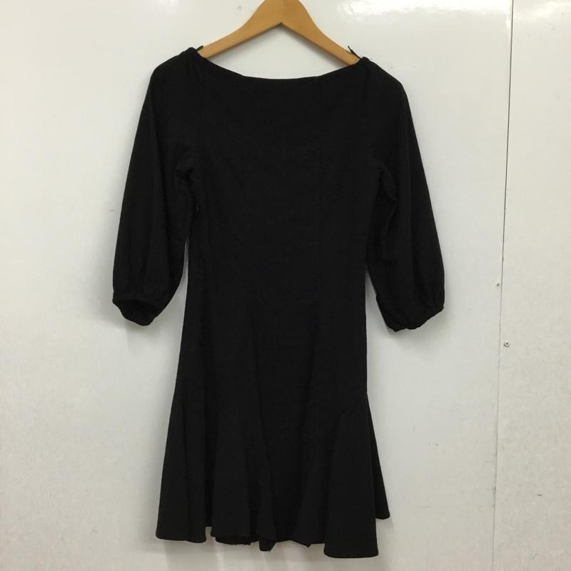 ザラ ZARA ワンピース ミニスカート S 無地 黒 / ブラック / black レディース USED 古着 中古 10154891