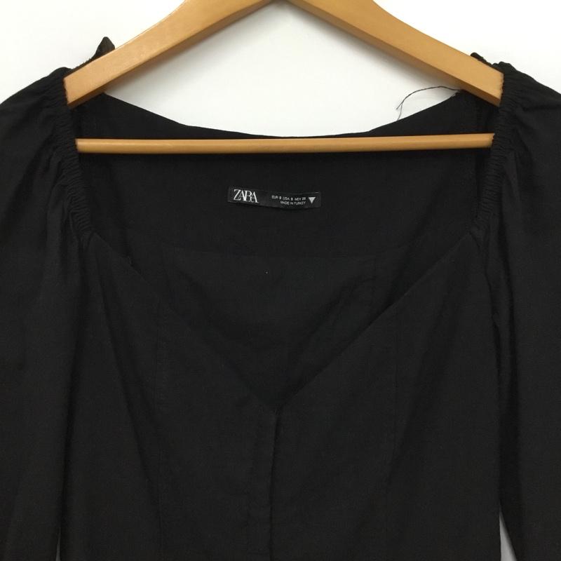 ザラ ZARA ワンピース ミニスカート S 無地 黒 / ブラック / black レディース USED 古着 中古 10154891