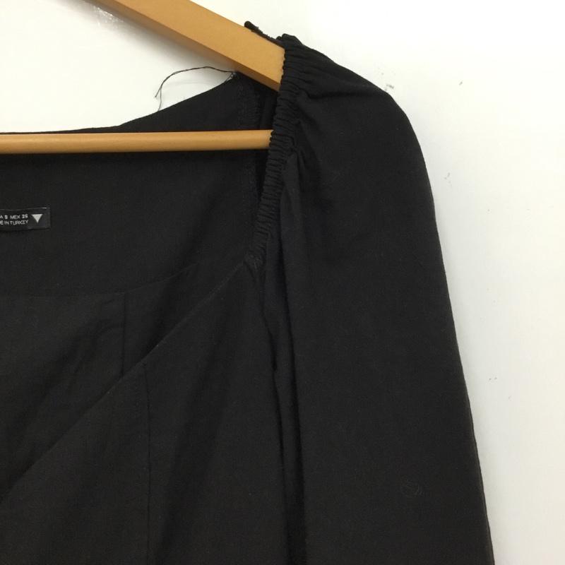 ザラ ZARA ワンピース ミニスカート S 無地 黒 / ブラック / black レディース USED 古着 中古 10154891