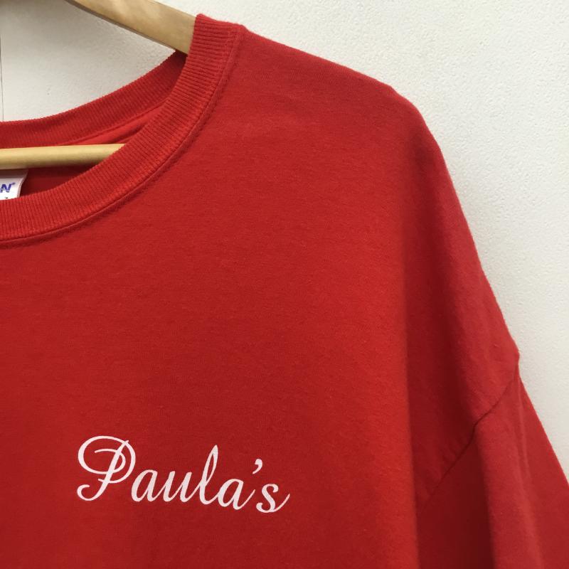 ギルダン GILDAN Tシャツ 半袖 GILDAN Paula`s Mexican Restaurant ロゴ Tシャツ 赤 XL ロゴ、文字 赤 / レッド / red メンズ USED 古着 中古 10154912