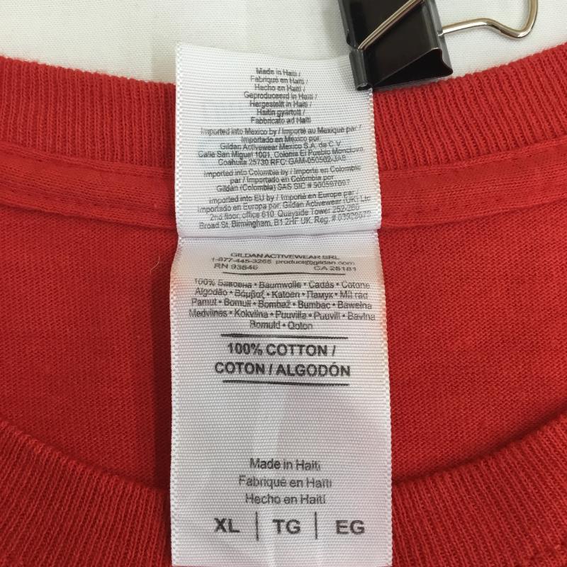 ギルダン GILDAN Tシャツ 半袖 GILDAN Paula`s Mexican Restaurant ロゴ Tシャツ 赤 XL ロゴ、文字 赤 / レッド / red メンズ USED 古着 中古 10154912