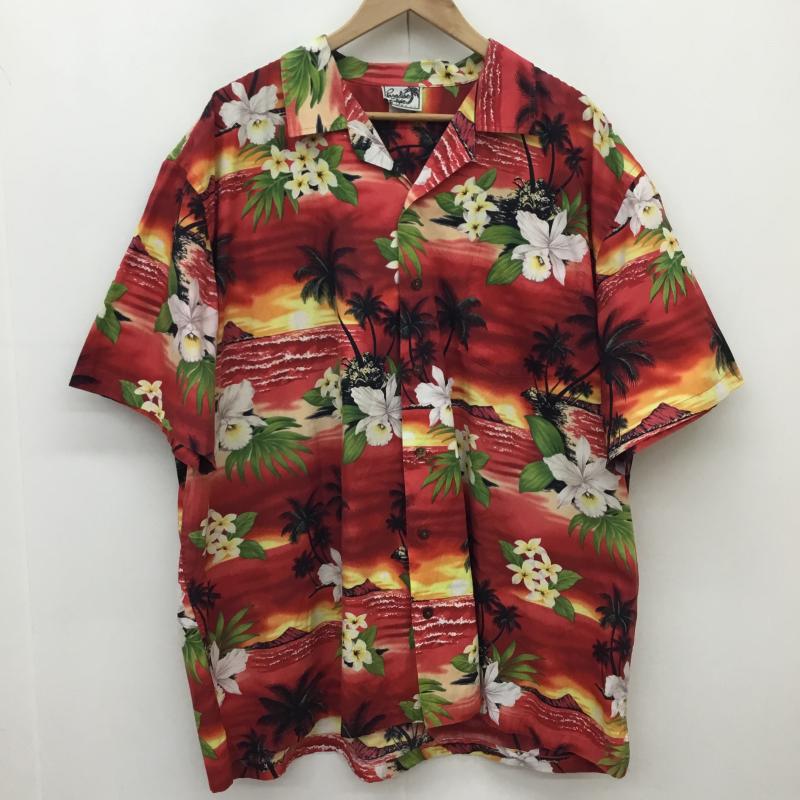 ユーズドクロージング used clothes シャツ、ブラウス 半袖 Paradise Style ハワイアンシャツ 赤 ２XL 4L 花柄 赤 / レッド / red メンズ USED 古着 中古 10154914