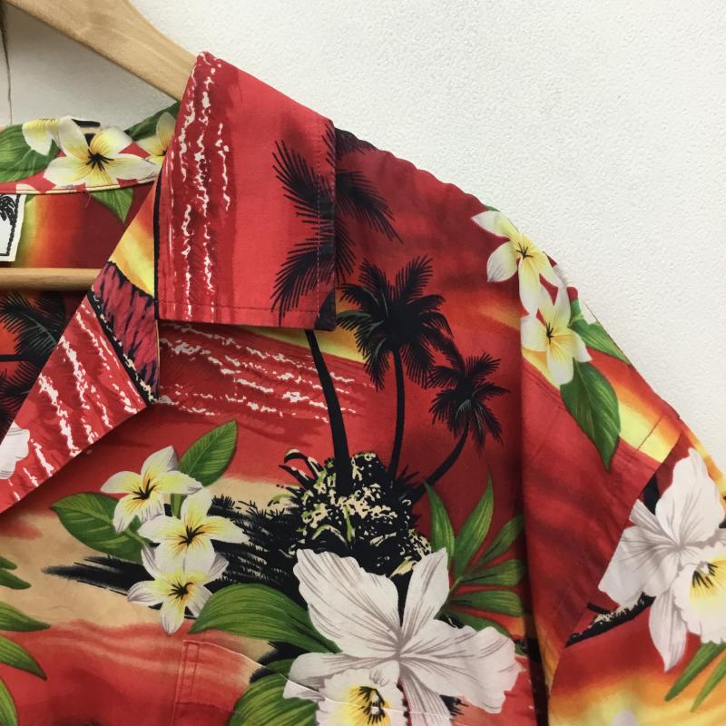 ユーズドクロージング used clothes シャツ、ブラウス 半袖 Paradise Style ハワイアンシャツ 赤 ２XL 4L 花柄 赤 / レッド / red メンズ USED 古着 中古 10154914