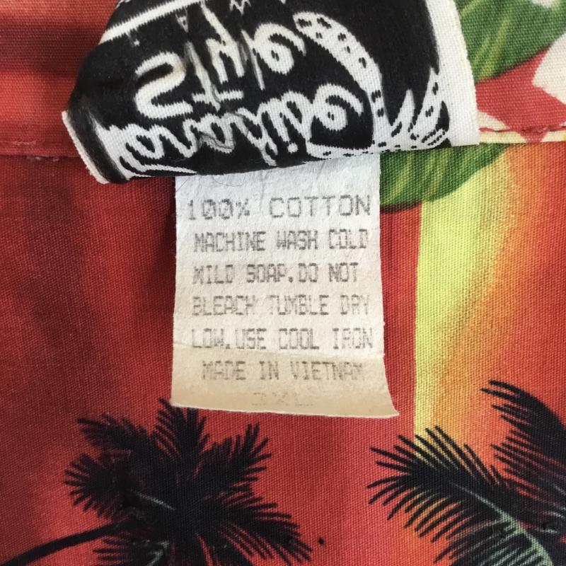ユーズドクロージング used clothes シャツ、ブラウス 半袖 Paradise Style ハワイアンシャツ 赤 ２XL 4L 花柄 赤 / レッド / red メンズ USED 古着 中古 10154914
