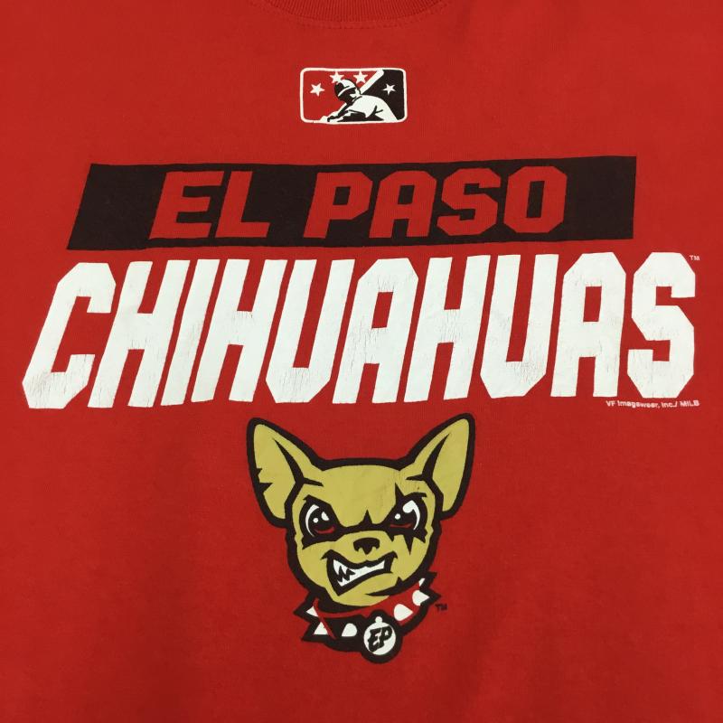 ユーズドクロージング used clothes Tシャツ 半袖 El Paso Chihuahuas マイナーリーグ ベースボール Tシャツ XXL ロゴ、文字 赤 / レッド / red メンズ USED 古着 中古 10154919