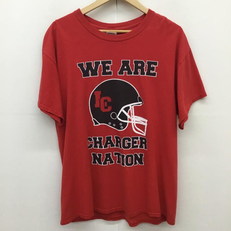 ギルダン GILDAN Tシャツ 半袖 GILDAN CHURCHILL FOOTBALL 2012 L プリント 赤 / レッド / red メンズ USED 古着 中古 10154920