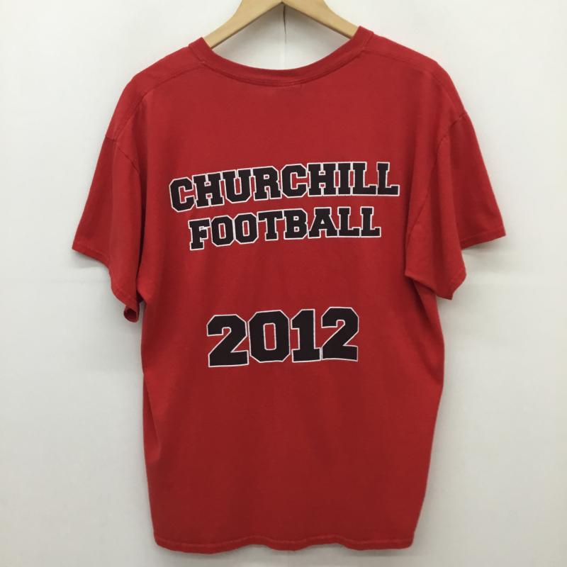 ギルダン GILDAN Tシャツ 半袖 GILDAN CHURCHILL FOOTBALL 2012 L プリント 赤 / レッド / red メンズ USED 古着 中古 10154920