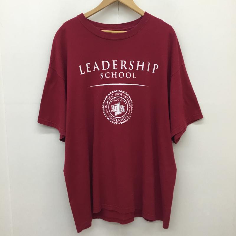 ギルダン GILDAN Tシャツ 半袖 GILDAN LEADERSHIP SCHOOL 2012 Tシャツ 赤 XL ロゴ、文字 赤 / レッド / red メンズ USED 古着 中古 10154921