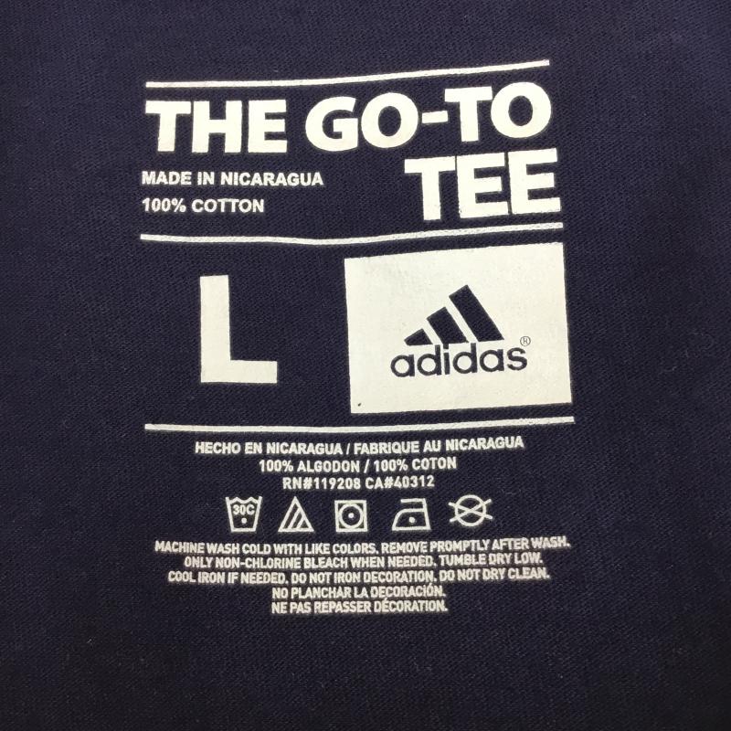 アディダス adidas Tシャツ 半袖 adidas Columbus Blue Jackets Adam PANARIN Tシャツ L ロゴ、文字 紺 / ネイビー / navy メンズ USED 古着 中古 10154923