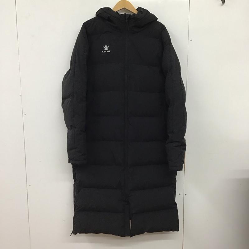 ケルメ KELME コート コート一般 フーデッド パデッドロングコート 中綿 KELME ロゴ、文字 黒 / ブラック / black メンズ USED 古着 中古 10154925
