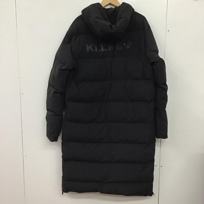 ケルメ KELME コート コート一般 フーデッド パデッドロングコート 中綿 KELME ロゴ、文字 黒 / ブラック / black メンズ USED 古着 中古 10154925