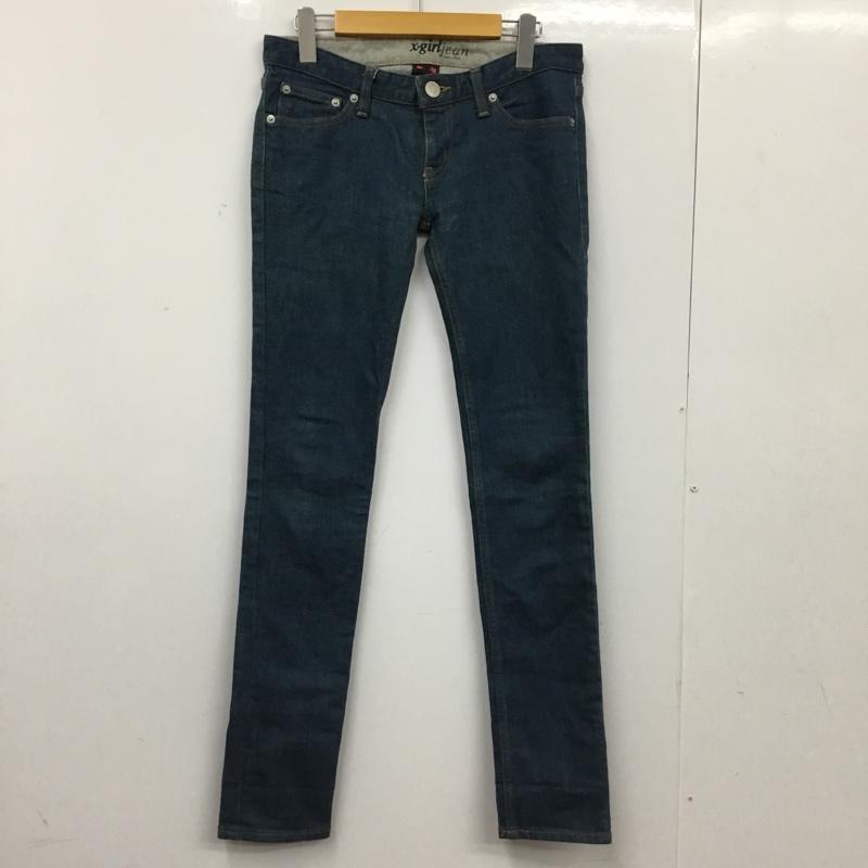 エックスガール X-girl パンツ デニム、ジーンズ 27インチ 無地 青 / ブルー / blue レディース USED 古着 中古 10154931