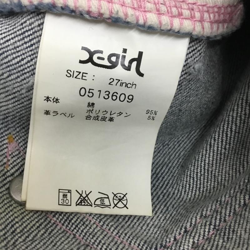 エックスガール X-girl パンツ デニム、ジーンズ 27インチ 無地 青 / ブルー / blue レディース USED 古着 中古 10154931