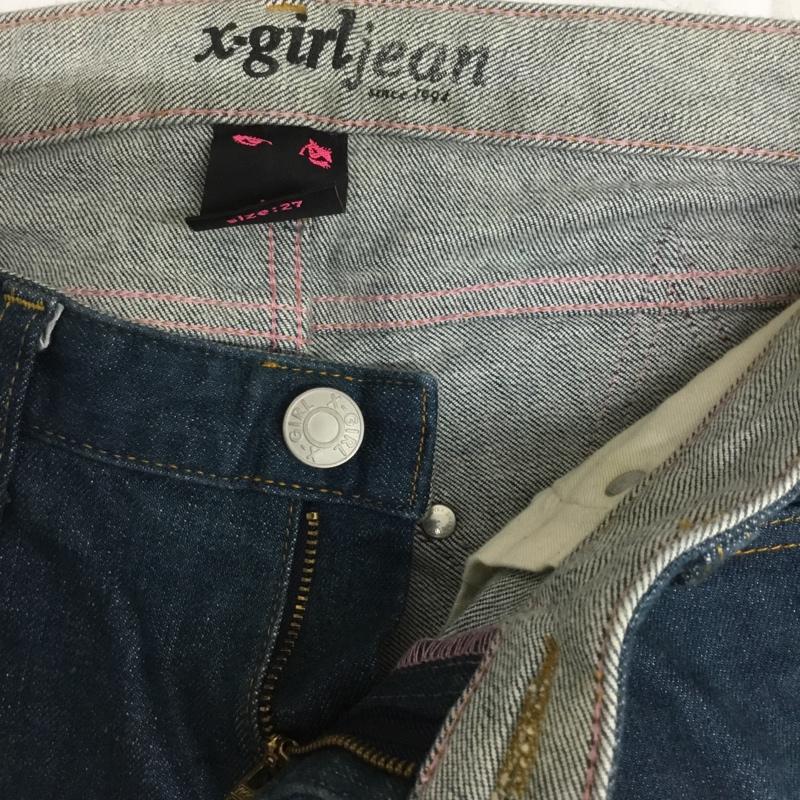 エックスガール X-girl パンツ デニム、ジーンズ 27インチ 無地 青 / ブルー / blue レディース USED 古着 中古 10154931