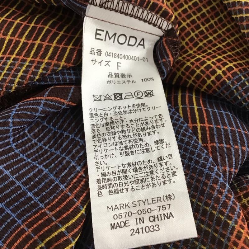 エモダ EMODA ワンピース ロングスカート 041840400401-01 シアーウエストマークチェックシャツ FREE チェック マルチカラー / マルチカラー / multicolor レディース USED 古着 中古 10154932
