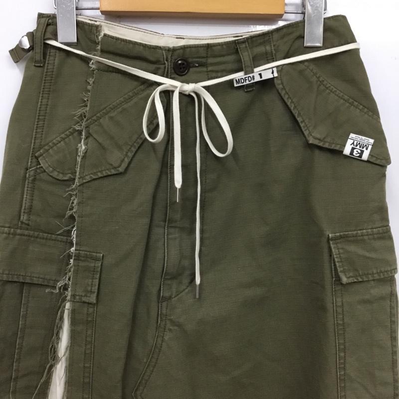 メゾンミハラヤスヒロ Maison MIHARA YASUHIRO スカート ロングスカート K13SK281 PANTS COMBINED SKIRT KHAKI 38 無地 マルチカラー / マルチカラー / multicolor レディース USED 古着 中古 10154937