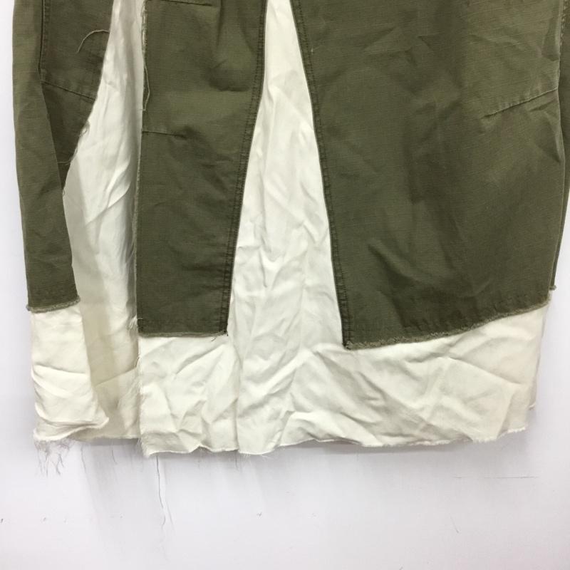 メゾンミハラヤスヒロ Maison MIHARA YASUHIRO スカート ロングスカート K13SK281 PANTS COMBINED SKIRT KHAKI 38 無地 マルチカラー / マルチカラー / multicolor レディース USED 古着 中古 10154937