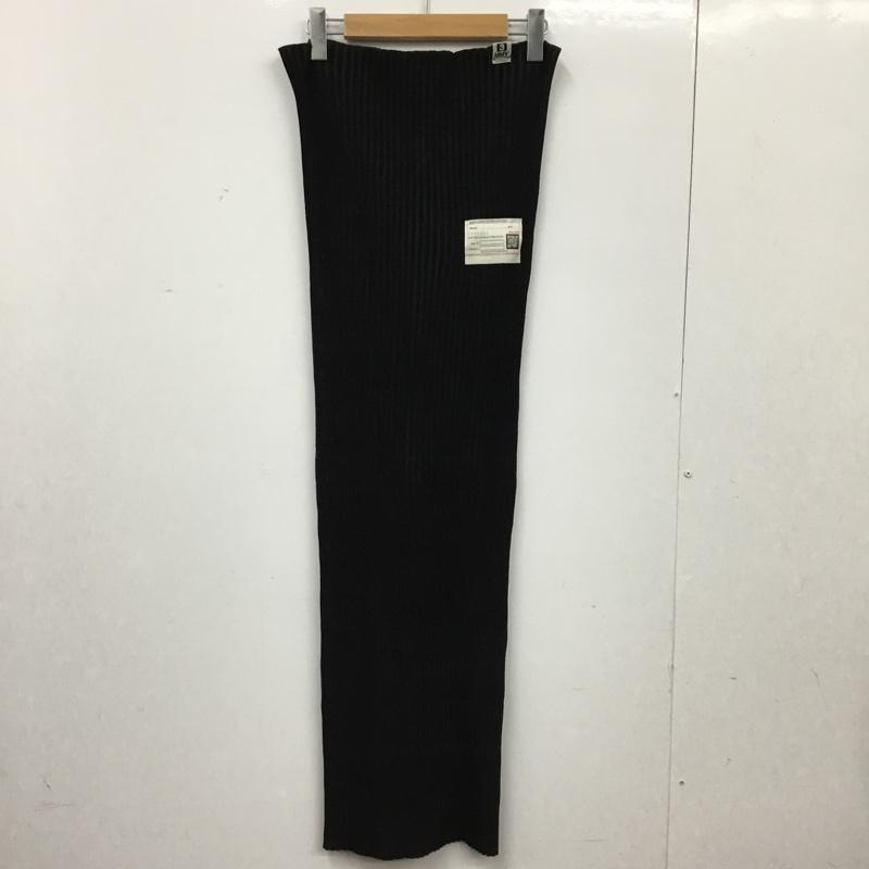 メゾンミハラヤスヒロ Maison MIHARA YASUHIRO スカート ロングスカート B13SK583 GONNA MIDI IN COSTINA ジップデザインリブスカート 38 無地 黒 / ブラック / black レディース USED 古着 中古 10154938