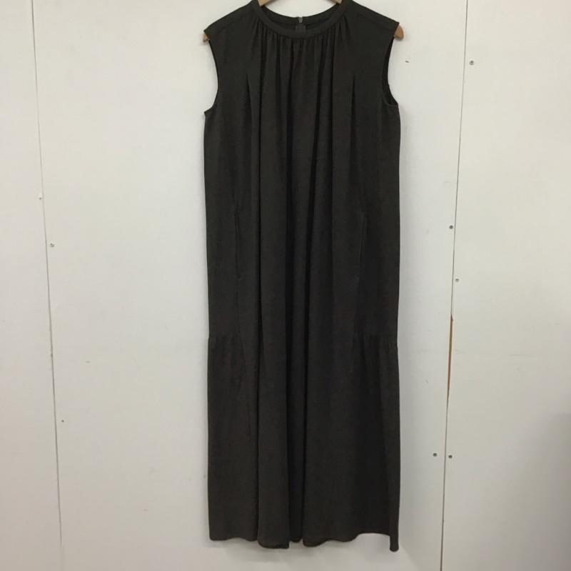 ニジュウサンク 23区 ワンピース ロングスカート ノースリーブ 38 無地 ダークブラウン / ダークブラウン / レディース USED 古着 中古 10154939