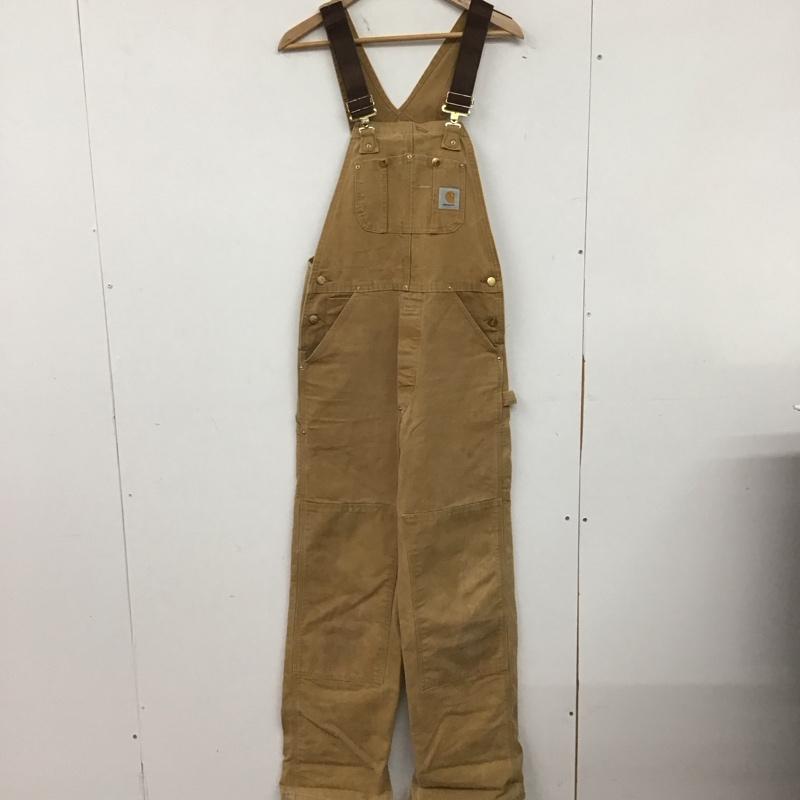 カーハート Carhartt サロペット・オーバーオール サロペット、オーバーオール 30×34 ロゴ、文字 茶 / ブラウン / brown メンズ USED 古着 中古 10154947