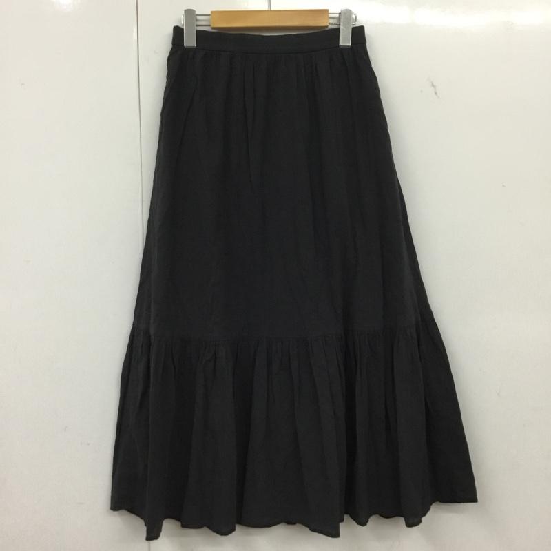ニコアンド niko and... スカート ロングスカート L 無地 黒 / ブラック / black レディース USED 古着 中古 10154951