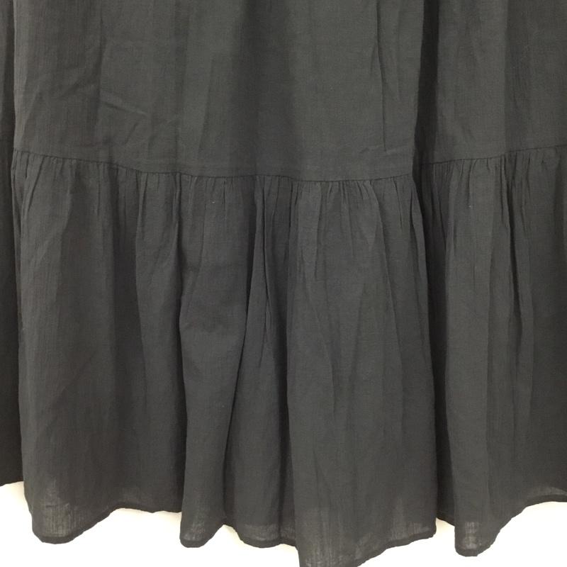ニコアンド niko and... スカート ロングスカート L 無地 黒 / ブラック / black レディース USED 古着 中古 10154951