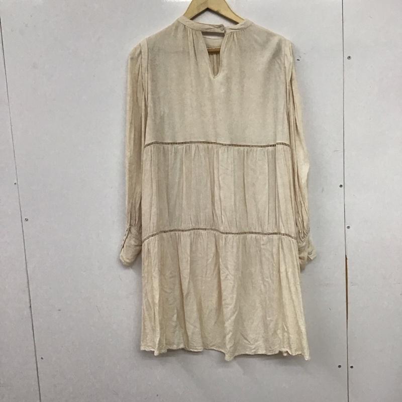 ジーナシス JEANASIS ワンピース ひざ丈スカート JS071302MW ティアードフレアチュニック 長袖 FREE 総柄 桃 / ピンク / pink レディース USED 古着 中古 10154952