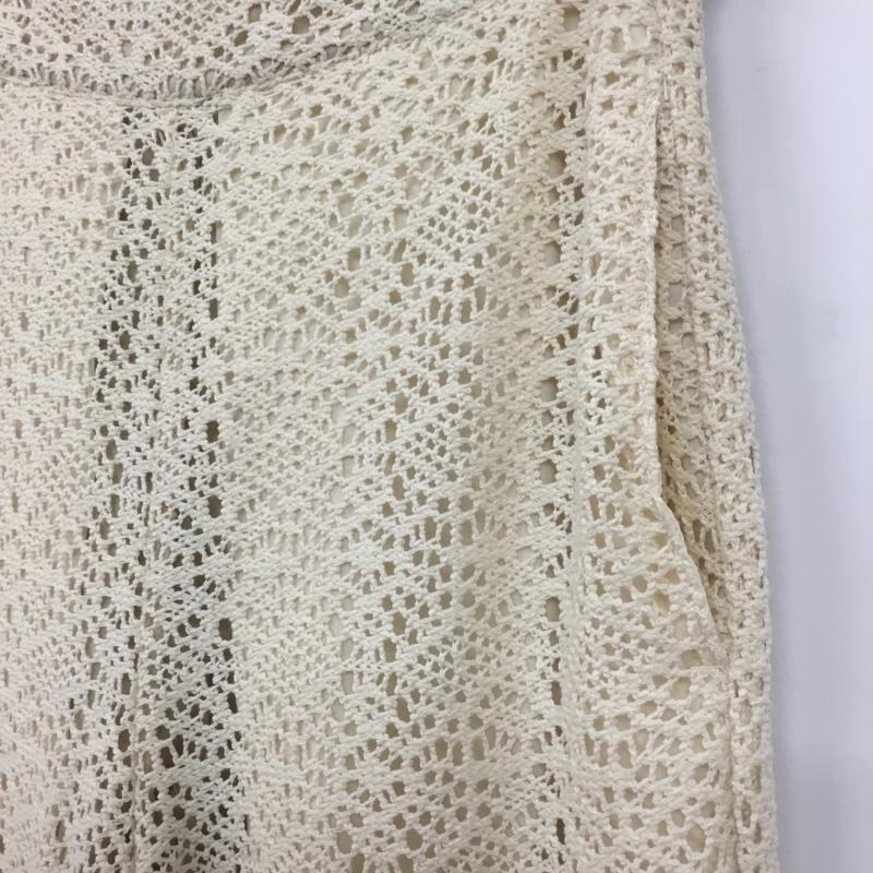 アズールバイマウジー AZUL BY MOUSSY パンツ スラックス 250HSM31-263D レースワイドパンツ M 無地 アイボリー / アイボリー / レディース USED 古着 中古 10154953